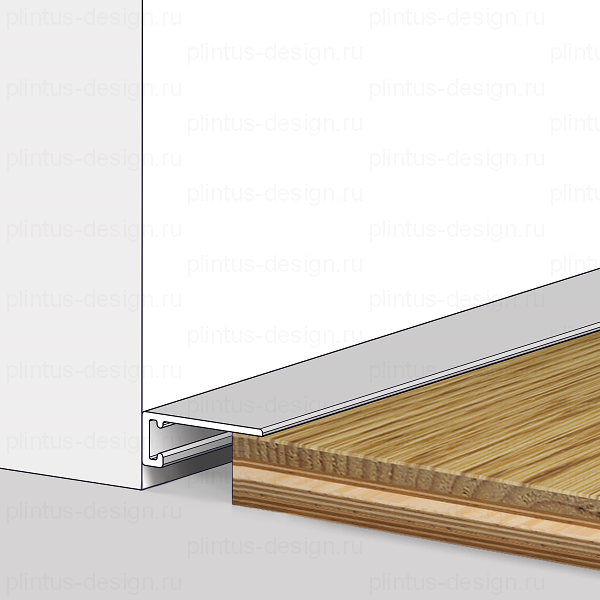 Микроплинтус Лайн Ликорн С-05.25.2 серебристый