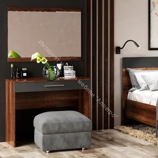 Туалетный столик Джолин ПМ 245.09 исп. 3 Графит Софт, Дуб Каньон