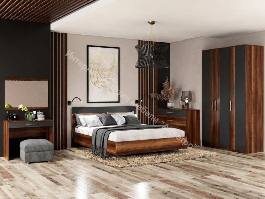 Туалетный столик Джолин ПМ 245.09 исп. 3 Графит Софт, Дуб Каньон