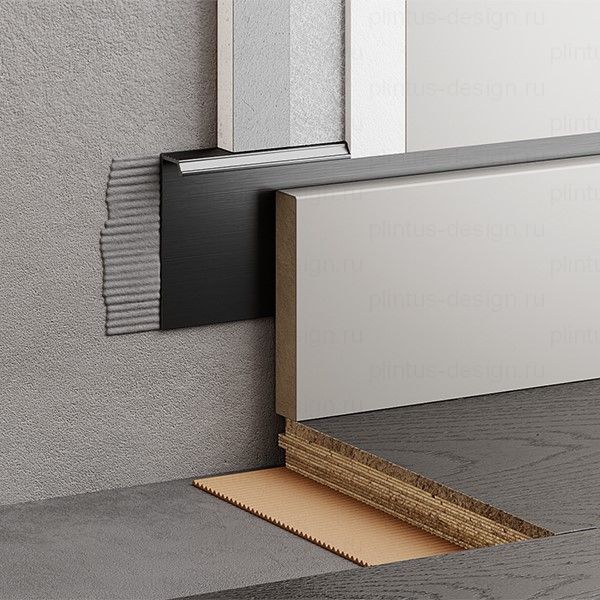 FD-03 скрытый мини плинтус чёрный