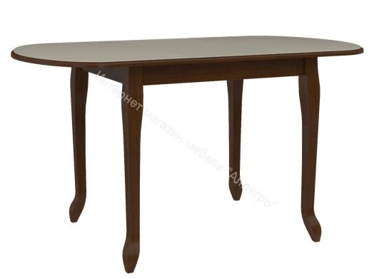 Стол Альт Тип 1 Орех тёмный, стекло бежевое матовое