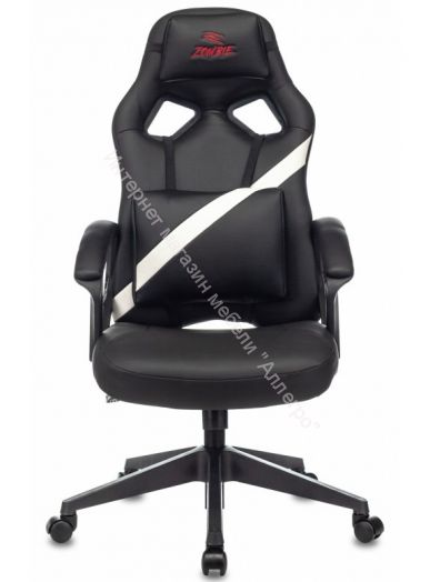 Кресло игровое Zombie Driver (Чёрный/Белый)