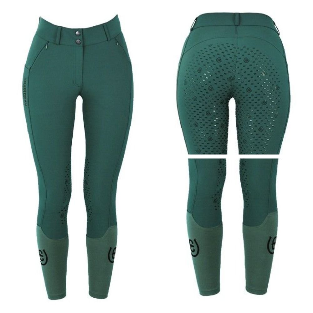 Бриджи -Equestrian Stockholm FW'22 Sycamore Green elite- Полная лея силикон. Женские.