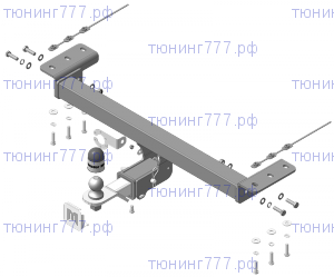 Фаркоп (ТСУ), Motodor, крюк под квадрат