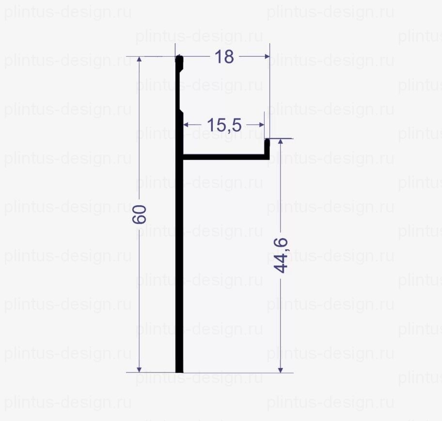 SC 1507 теневой плинтус Line Art