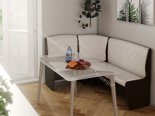 Кухонный уголок Барон 2 (скамья), бежевый/дуб млечный