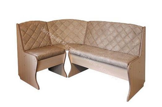 Кухонный уголок Барон 2 (скамья), млечный дуб/замша бежевая