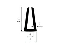 П-образный профиль резиновый 5227 - Схема