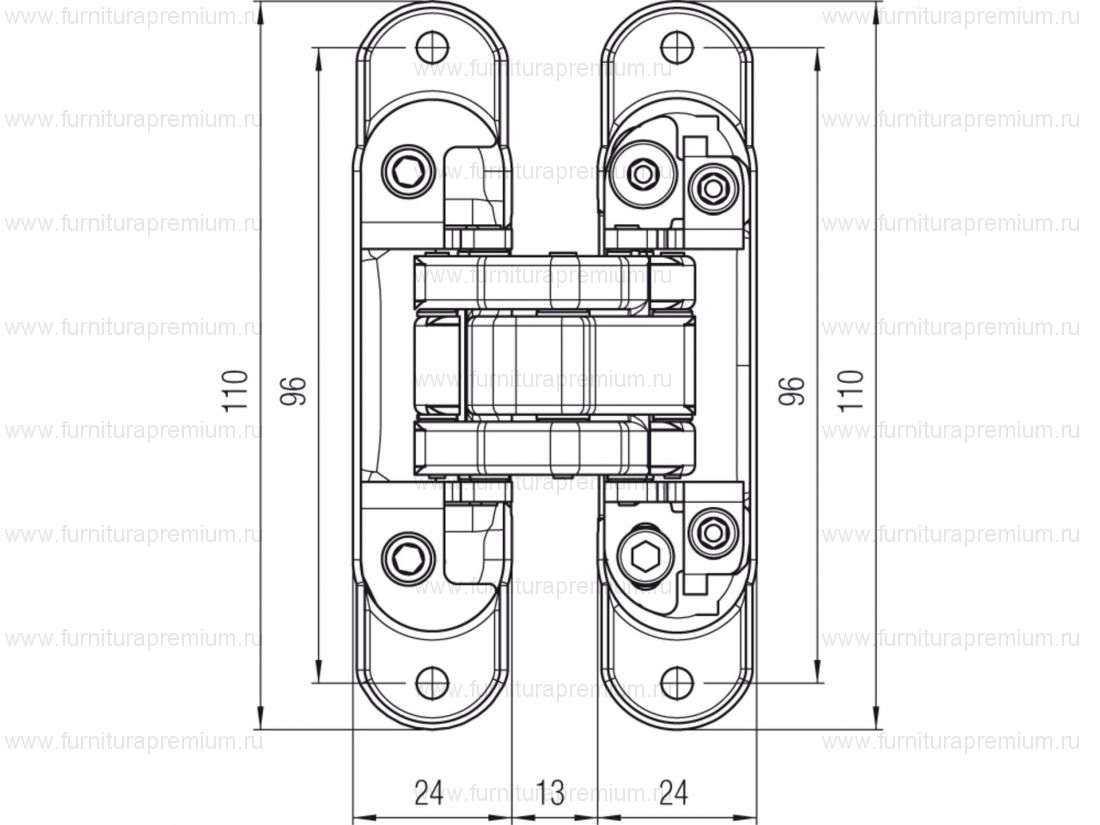 Петля скрытая Koblenz ATOMIKA SLIM K8060