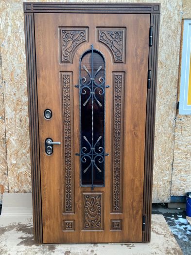 Дверь входная Termo-door Лацио с терморазрывом 3К Винорит Орех Бежевый матовый