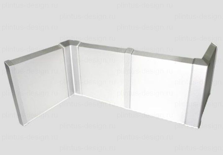 2642 плинтус алюминиевый 100 мм Декопрофиль с кабель-каналом