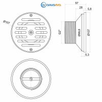 Форсунка донная Aquaviva 58812, под бетон