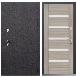 Входная дверь Command Doors Геометрия Царга Лиственница белая