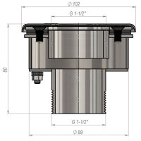 Форсунка пылесосная под лайнер Aquaviva 1.5", AISI 304