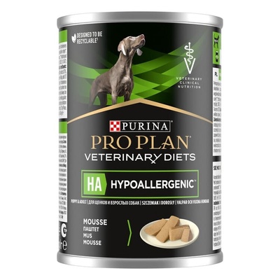 Влажный корм для собак Purina Pro Plan Veterinary Diets HA HYPOALLERGENIC для щенков и взрослых собак  400 гр