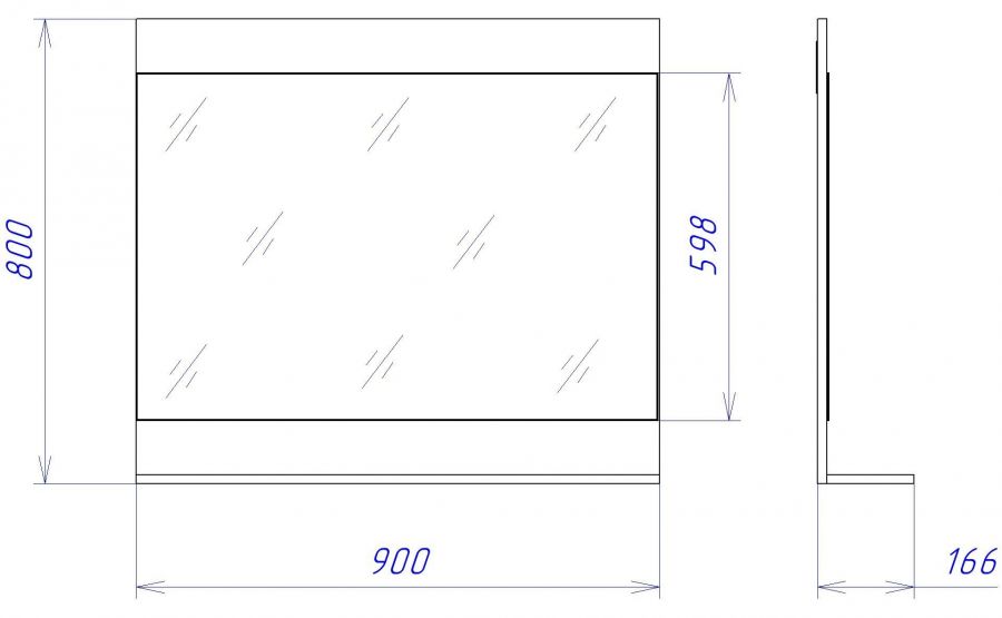 Зеркало 900 ПМ-8 "Мале"