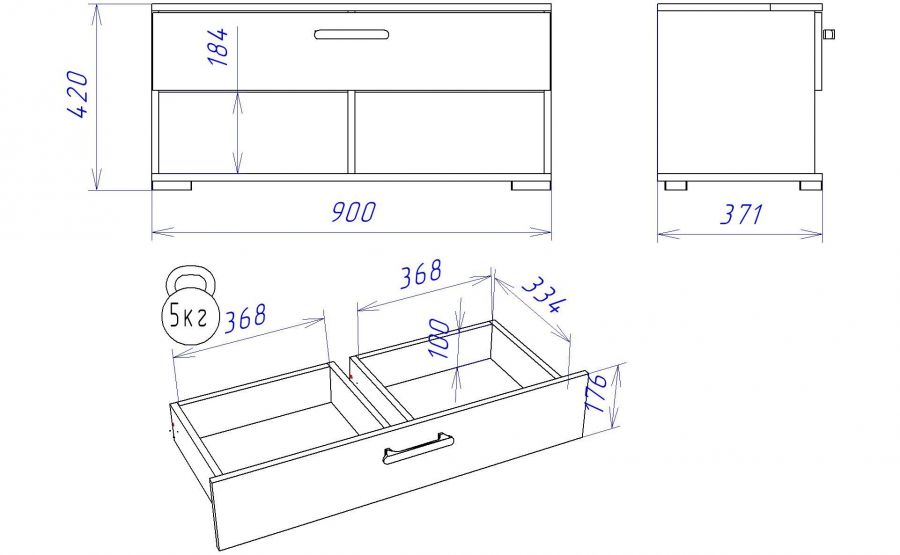Тумба низкая ПХ-6 "Хана"