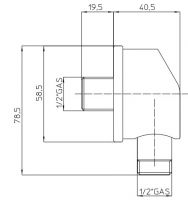 Шланговое подключение Bossini V00003.030 схема 2