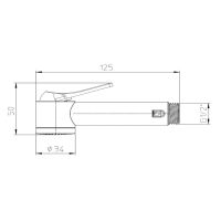 Лейка для гигиенического душа Bossini APICE B00920 с кнопкой из ABS пластика схема 2