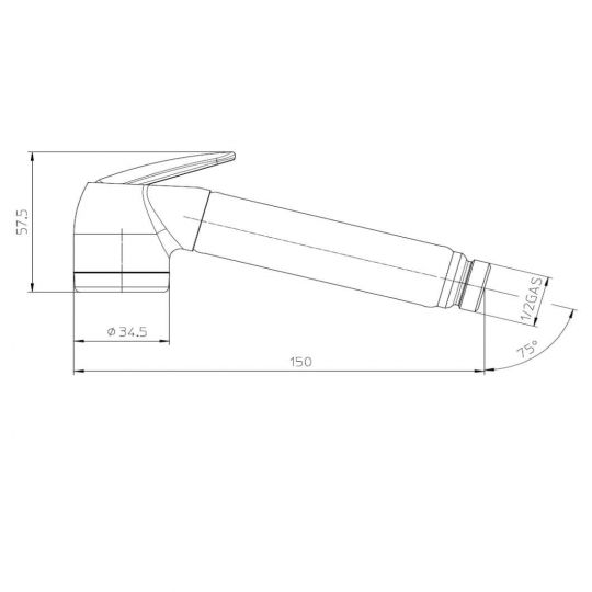 Гигиеническая лейка Bossini Talita Brass B00660 ФОТО