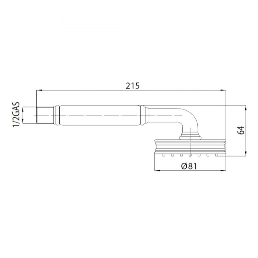 Круглая душевая лейка Bossini Liberty-Gom 1 режим B00750 схема 3