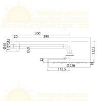 Верхний душ Bossini Nebulizair H19625G.030 хром схема 2