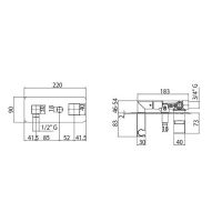 Смеситель со шланговым подключением Bossini Cube на 2 выхода Z005363 030 схема 2