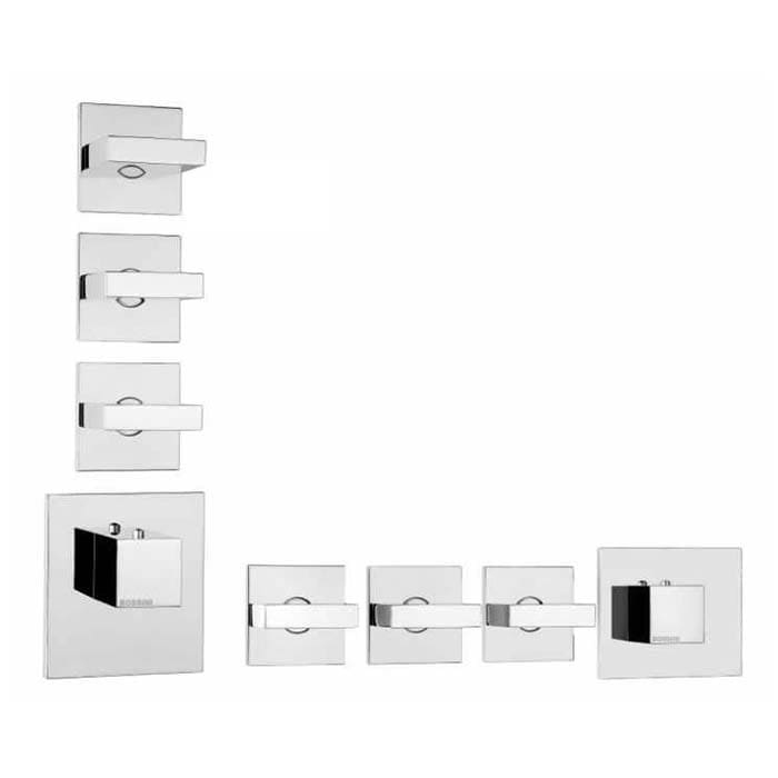 Изображение Внешняя прямоугольная часть термостатического смесителя Bossini для душа на 3, 4, 5 или 6 выходов Z033205