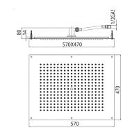 Верхний душ Bossini Dream Flat H38391 схема 2