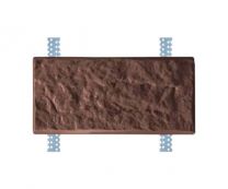 Бетонная фасадная плитка «Руст №1» с оцинкованными закладными