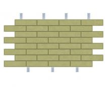 Бетонная панель сайдинга «32 кирпича» с оцинкованными закладными для облицовки дома