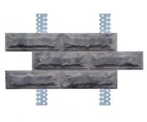 Бетонный сайдинг панель-вилка «Ростовский камень» с оцинкованными закладными