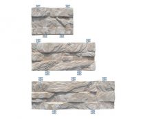 Бетонная цокольная плитка «Валаамский камень» с оцинкованными закладными