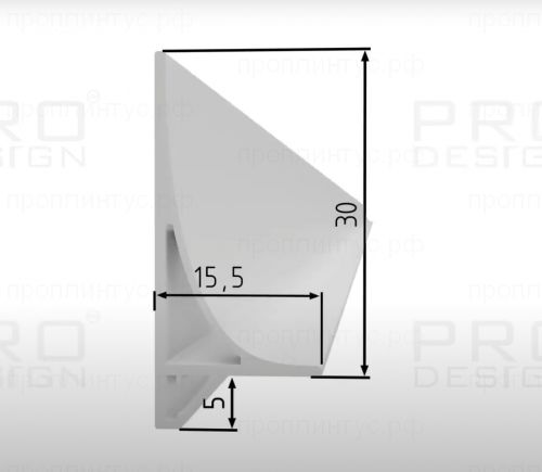 Плинтус Pro Design Corner L 584 Анодированный