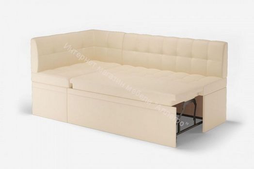 Кухонный диван угловой Остин со спальным местом, Левый Эко кожа Reex cream