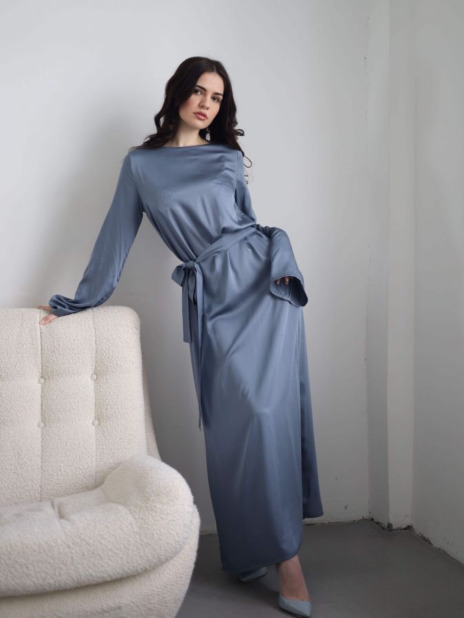 Платье Bambù из бамбука пыльно-синий