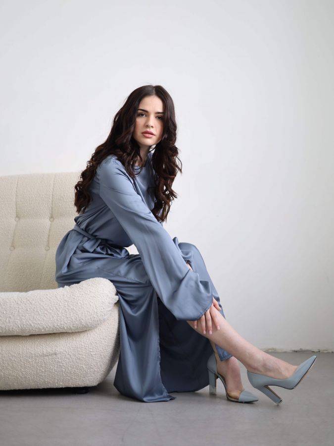 Платье Bambù из бамбука пыльно-синий