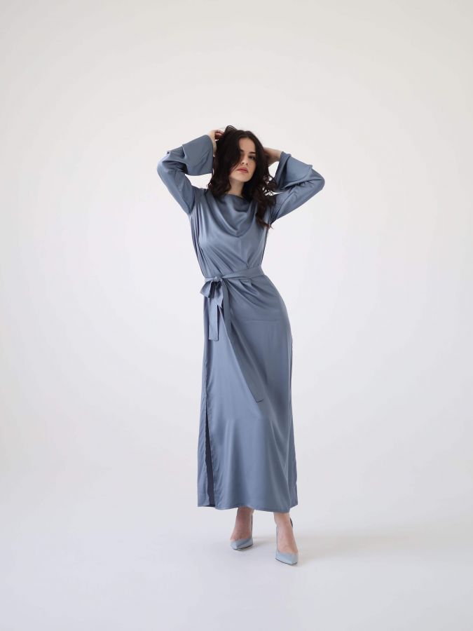 Платье Bambù из бамбука пыльно-синий