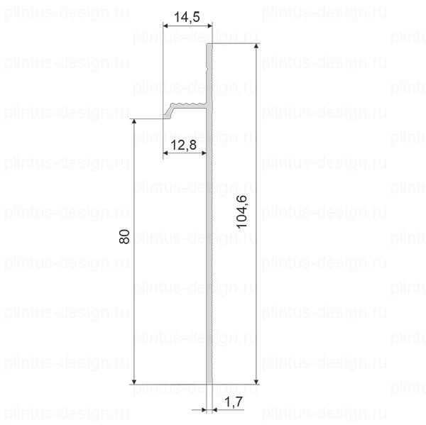 FD-01 скрытый плинтус серебро матовый