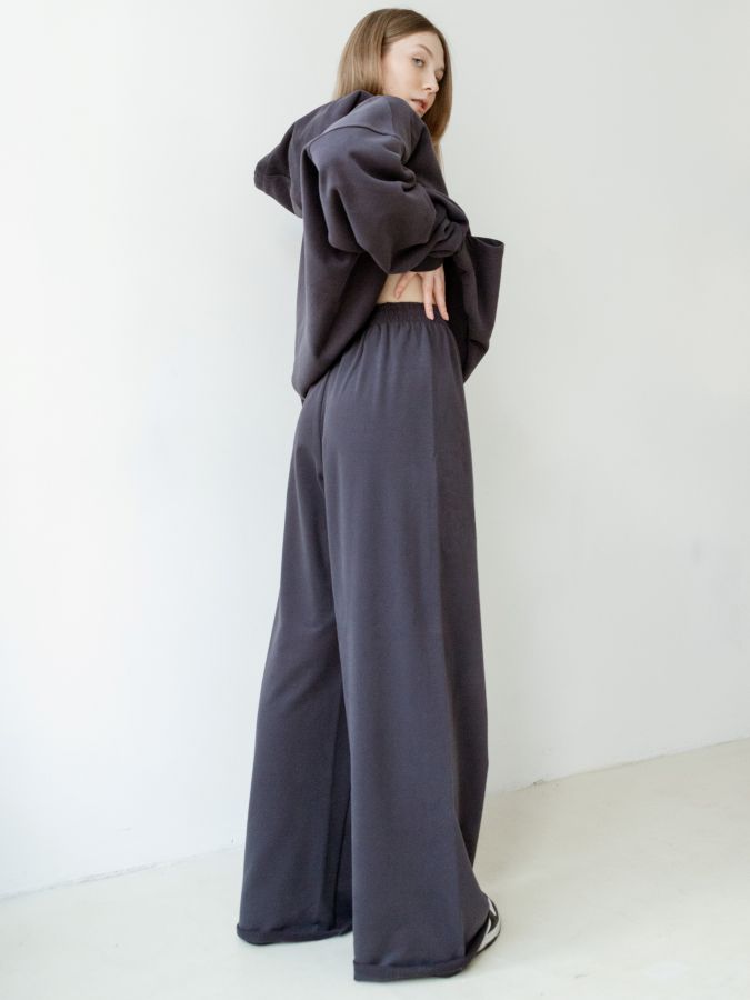 Брюки оверсайз графит