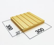 Тактильная плитка с продольными рифами 300х300