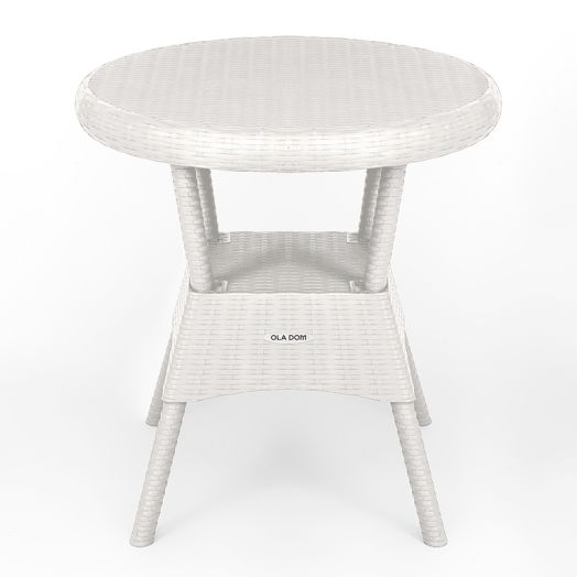 ЭКР-001 Стол круглый Rattan Белый