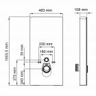 Пристенный модуль системы инсталляции для унитазов Naab 86TLT.040.SE.WH WasserKRAFT