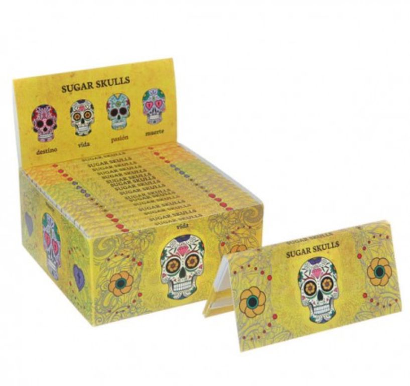 Бумажки для роллинга с типсами Sugar Skulls With Tips KS