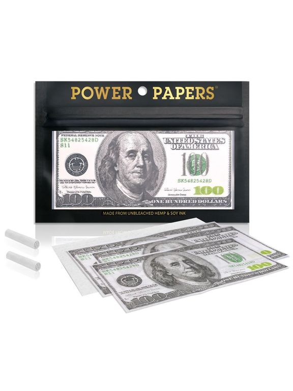 Бумажки для роллинга с типсами Power papers dollars + tips