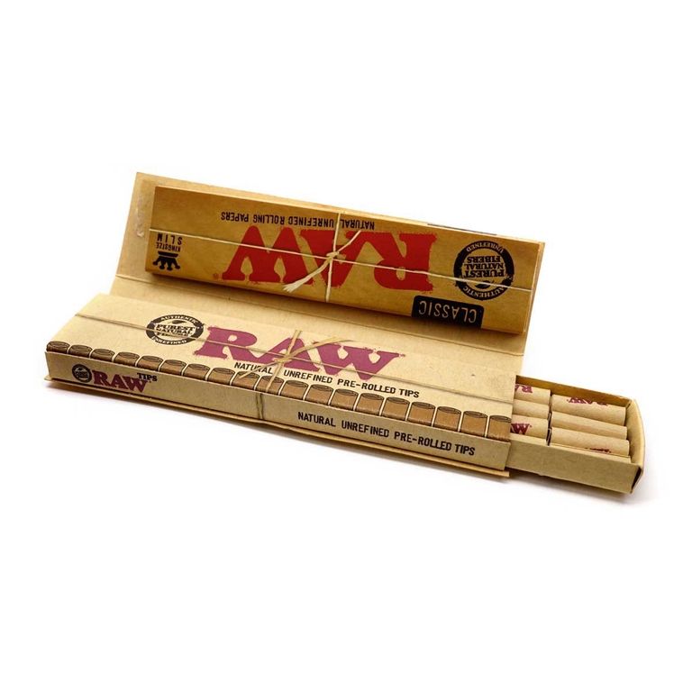 Бумажки для роллинга с готовыми типсами Raw Classic King-Size + Roll-Tips