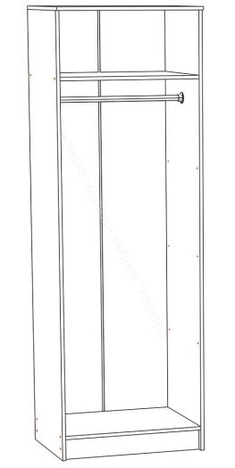 Шкаф двустворчатый "Ольбия" Венге/Дуб белфорд