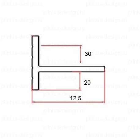 7627.00 Теневой плинтус Декопрофиль 20/30 мм, золото