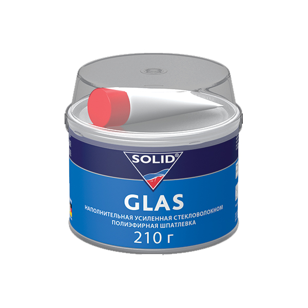 Solid GLAS Наполнительная шпатлевка, усиленная стекловолокном, фасовка 210гр.