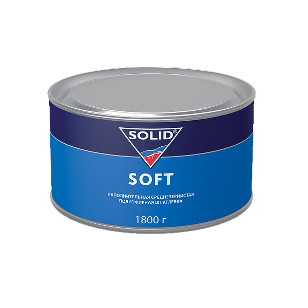 Solid SOFT Наполнительная среднезернистая шпатлевка, фасовка 1,8кг.